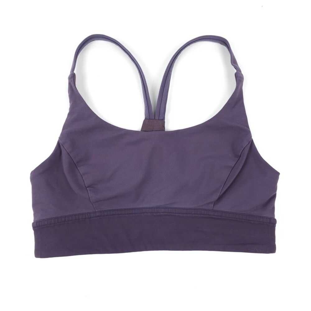LULULEMON Train Times Bra Black Currant Boysenberry Athleisure Sporty Yoga Run 6